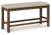 Moriville Beige Counter Height Dining Table and 2 Barstools and Bench -  Ashley - DMV Furniture