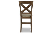 Moriville Beige Counter Height Dining Table and 6 Barstools -  Ashley - DMV Furniture