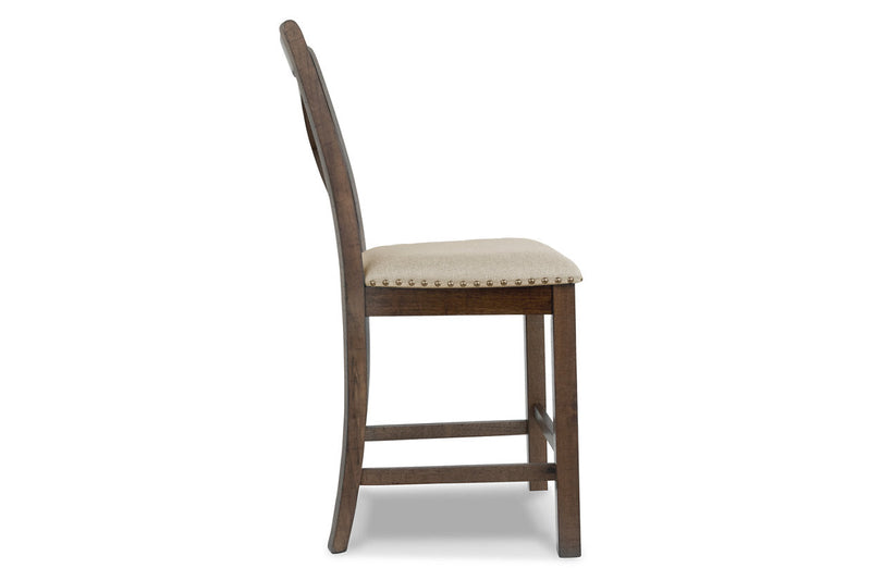 Moriville Grayish Brown Counter Height Dining Table with 4 Barstools and Bench -  Ashley - DMV Furniture