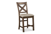Moriville Grayish Brown Counter Height Dining Table and 4 Barstools -  Ashley - DMV Furniture