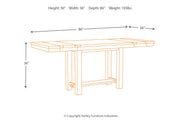 Moriville Beige Counter Height Dining Table and 2 Barstools and Bench -  Ashley - DMV Furniture