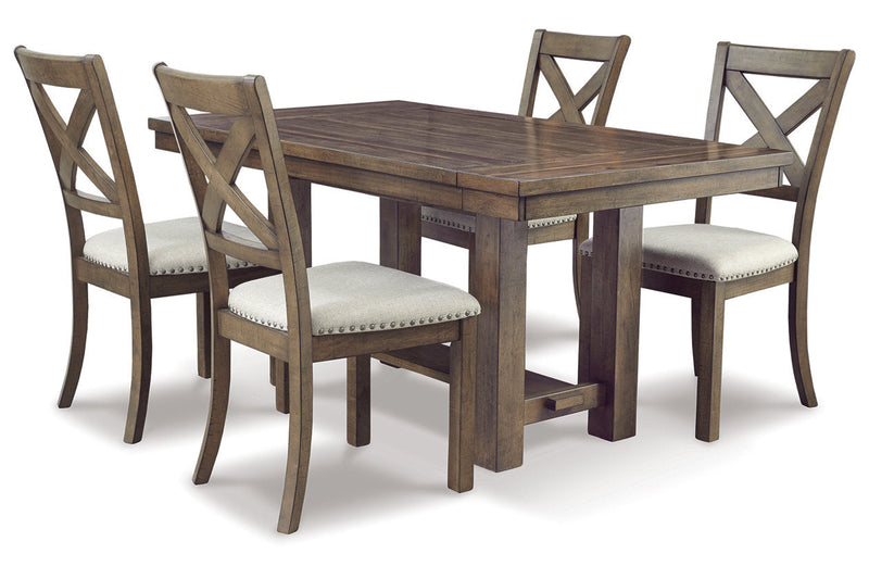 Moriville Beige Dining Table and 4 Chairs -  Ashley - DMV Furniture