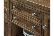Moriville Grayish Brown Counter Height Dining Table with 4 Barstools, Bench, and Server -  Ashley - DMV Furniture