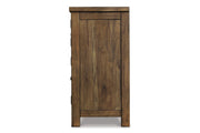 Moriville Grayish Brown Counter Height Dining Table with 4 Barstools, Bench, and Server -  Ashley - DMV Furniture