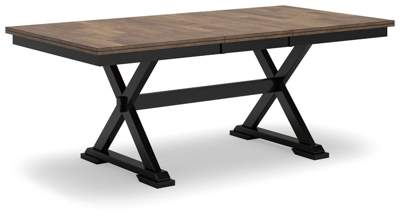 Wildenauer Brown/Black Dining Table with 2 Chairs and Bench from Ashley - DMV Furniture