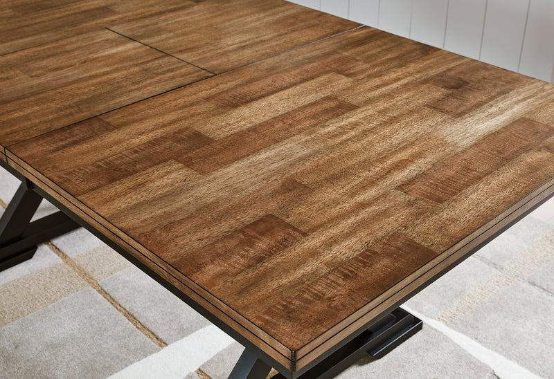 Wildenauer Brown/Black Dining Table with 2 Chairs and Bench from Ashley - DMV Furniture