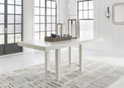 Robbinsdale Antique White Counter Height Dining Table and 6 Barstools and Bench with Storage from Ashley - DMV Furniture