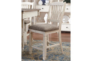 Bolanburg Antique White Counter Height Dining Table, 4 Barstools, Bench and Server -  Ashley - DMV Furniture