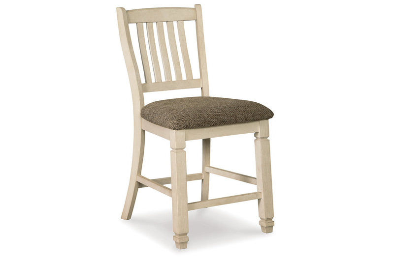 Bolanburg Two-tone Counter Height Dining Table and 4 Barstools with Display Cabinet -  Ashley - DMV Furniture
