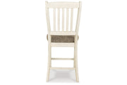 Bolanburg Antique White Counter Height Dining Table, 4 Barstools, Bench and Server -  Ashley - DMV Furniture