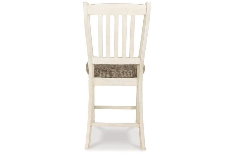 Bolanburg Antique White Counter Height Dining Table, 4 Barstools, Bench and Server -  Ashley - DMV Furniture