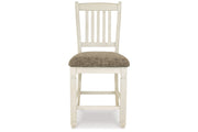 Bolanburg Antique White Counter Height Dining Table, 4 Barstools, Bench and Server -  Ashley - DMV Furniture