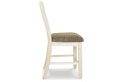 Bolanburg Antique White Counter Height Dining Table, 4 Barstools, Bench and Server -  Ashley - DMV Furniture
