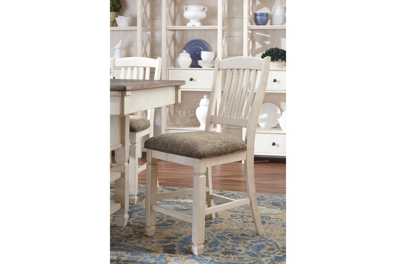 Bolanburg Two-tone Counter Height Dining Table with 6 Barstools -  Ashley - DMV Furniture