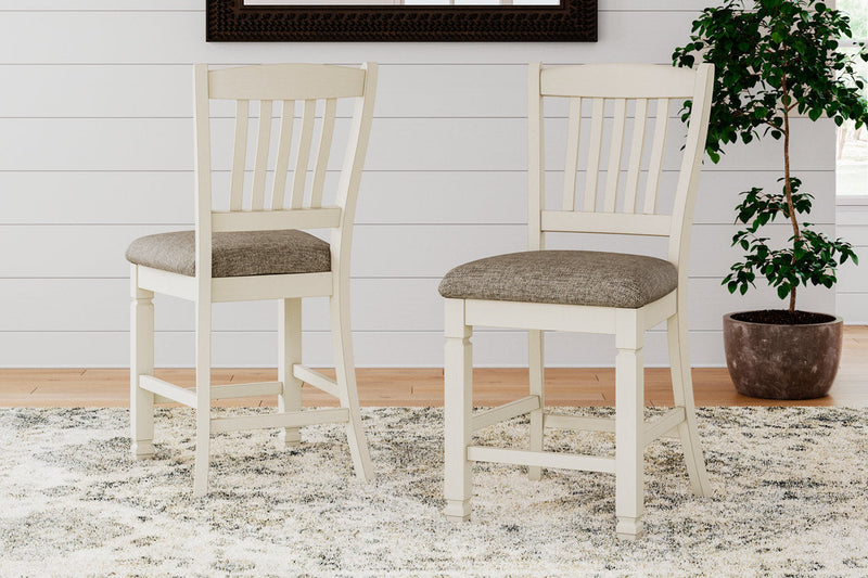 Bolanburg Two-tone Counter Height Dining Table and 6 Barstools with Server -  Ashley - DMV Furniture