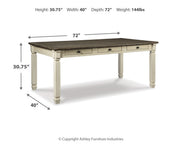 Bolanburg Two Tone Dining Table and 4 Chairs from Ashley - DMV Furniture