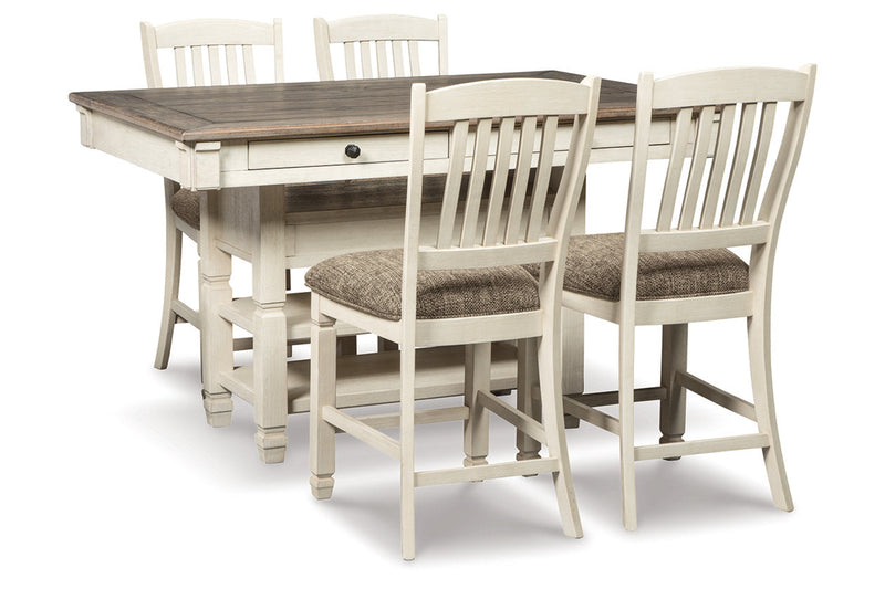 Bolanburg Two-tone Counter Height Dining Table with 4 Barstools -  Ashley - DMV Furniture