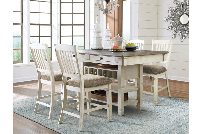 Bolanburg Two-tone Counter Height Dining Table with 4 Barstools -  Ashley - DMV Furniture