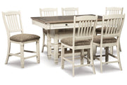 Bolanburg Two-tone Counter Height Dining Table with 6 Barstools -  Ashley - DMV Furniture