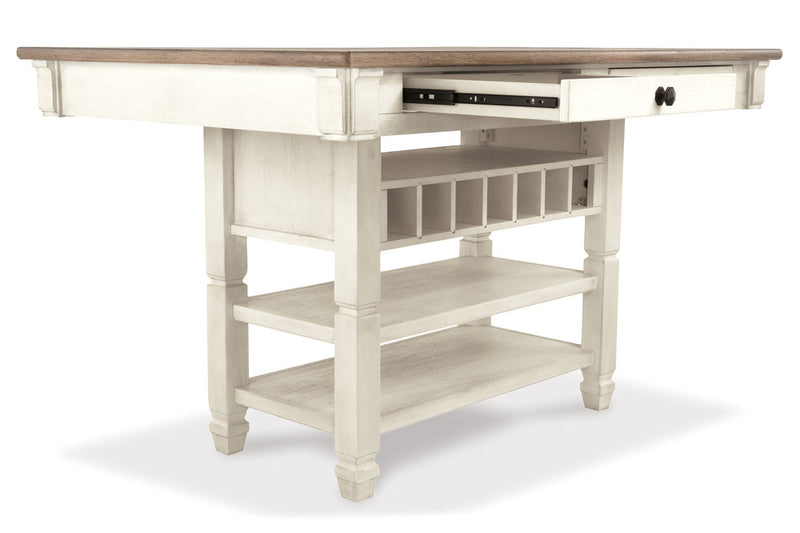 Bolanburg Two-tone Counter Height Dining Table with 6 Barstools -  Ashley - DMV Furniture