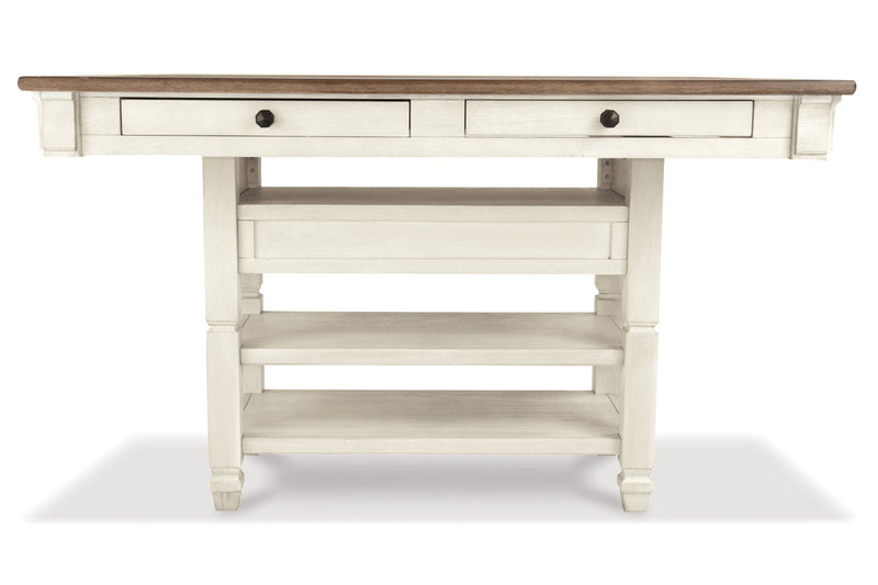 Bolanburg Two-tone Counter Height Dining Table with 6 Barstools -  Ashley - DMV Furniture
