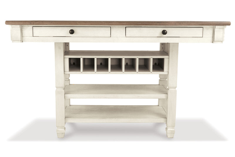 Bolanburg Two-tone Counter Height Dining Table with 6 Barstools -  Ashley - DMV Furniture