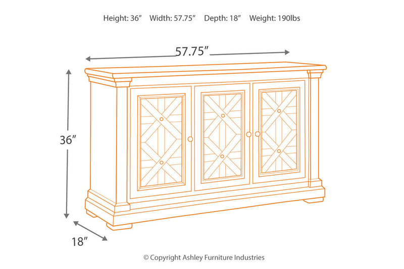 Bolanburg Two-tone Counter Height Table with 6 Barstools, Server and Display Cabinet -  Ashley - DMV Furniture