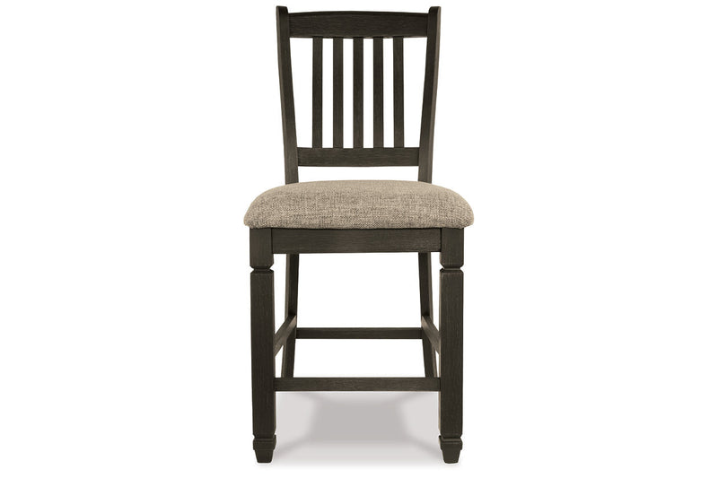Tyler Creek Black/Grayish Brown Counter Height Dining Table and 4 Barstools with Server -  Ashley - DMV Furniture