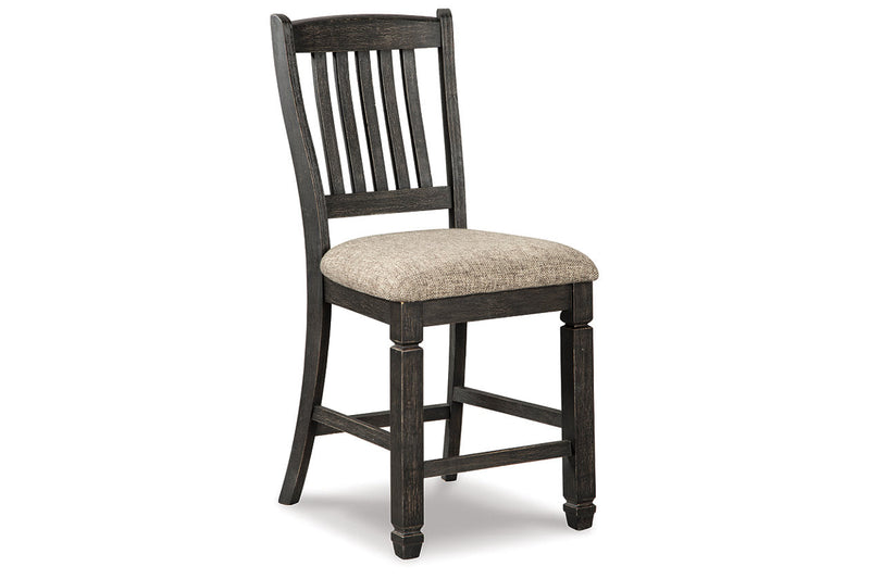 Tyler Creek Black/Grayish Brown Counter Height Table with 4 Barstools, Server and Display Cabinet -  Ashley - DMV Furniture