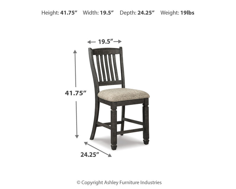Tyler Creek Black/Gray Counter Height Dining Table and 2 Barstools from Ashley - DMV Furniture