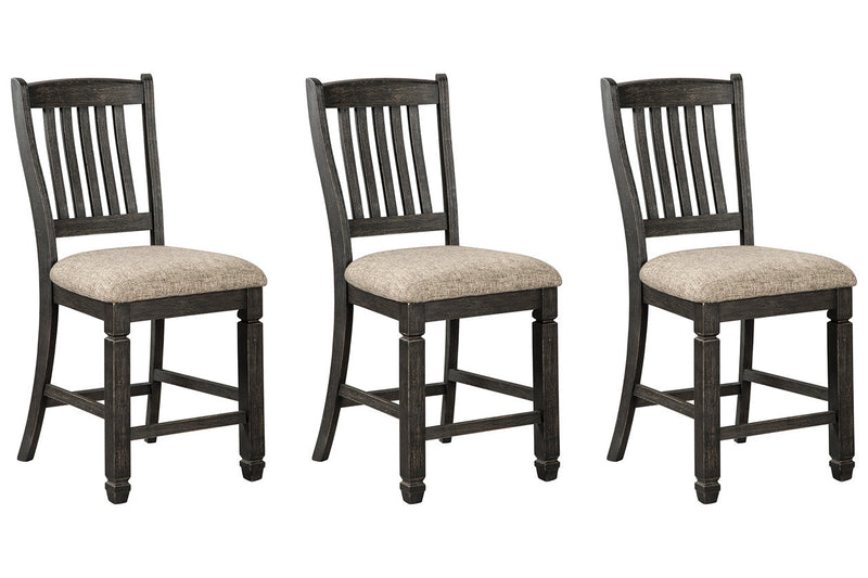 Tyler Creek Black/Gray Counter Height Dining Table with 4 Barstools -  Ashley - DMV Furniture