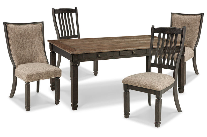 Tyler Creek Black/Grayish Brown Dining Table and 4 Chairs -  Ashley - DMV Furniture