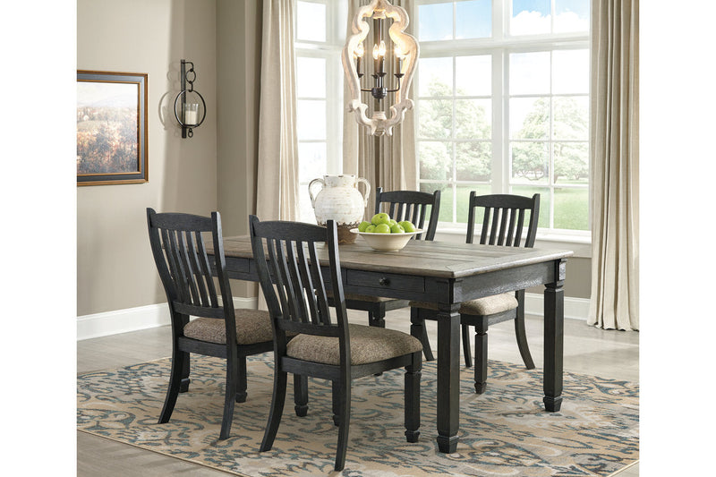 Tyler Creek Black/Grayish Brown Dining Table and 4 Chairs -  Ashley - DMV Furniture