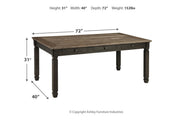 Tyler Creek Black/Grayish Brown Dining Table and 4 Chairs -  Ashley - DMV Furniture