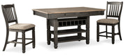 Tyler Creek Black/Gray Counter Height Dining Table and 2 Barstools from Ashley - DMV Furniture