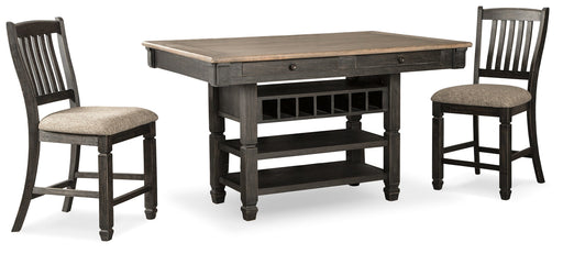 Tyler Creek Black/Gray Counter Height Dining Table and 2 Barstools from Ashley - DMV Furniture