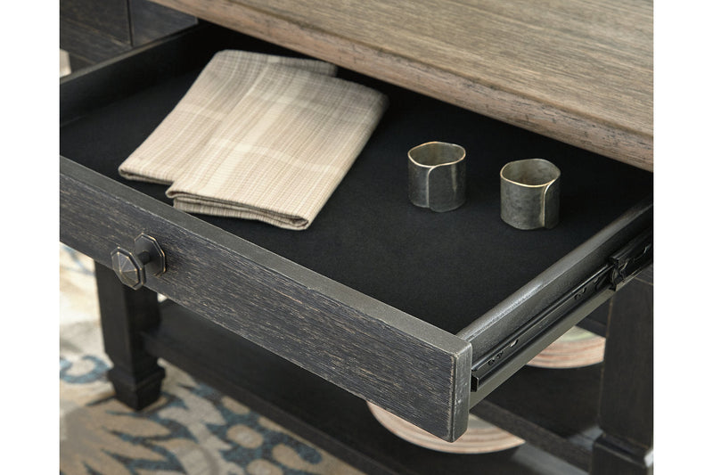 Tyler Creek Black/Gray Counter Height Dining Table and 4 Barstools and Bench -  Ashley - DMV Furniture