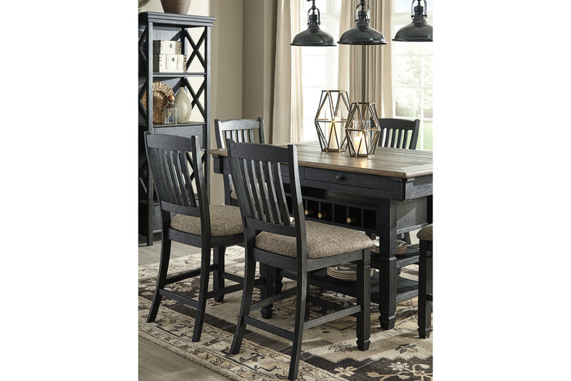 Tyler Creek Black/Gray Counter Height Dining Table with 4 Barstools -  Ashley - DMV Furniture