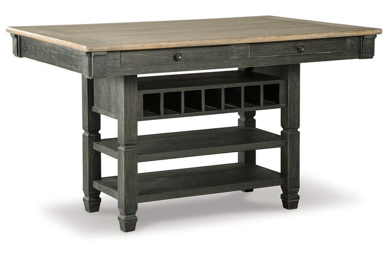 Tyler Creek Black/Gray Counter Height Dining Table with 4 Barstools -  Ashley - DMV Furniture