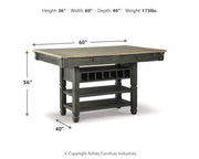 Tyler Creek Black/Gray Counter Height Dining Table and 2 Barstools from Ashley - DMV Furniture