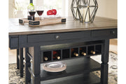 Tyler Creek Black/Gray Counter Height Dining Table and 4 Barstools and Bench -  Ashley - DMV Furniture