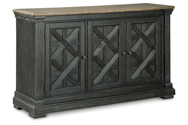 Tyler Creek Black/Grayish Brown Counter Height Dining Table and 4 Barstools with Server -  Ashley - DMV Furniture