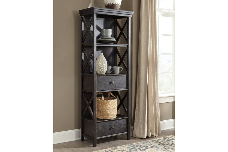 Tyler Creek Black/Grayish Brown Counter Height Table with 4 Barstools, Server and Display Cabinet -  Ashley - DMV Furniture