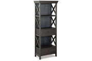 Tyler Creek Black/Grayish Brown Counter Height Table with 4 Barstools, Server and Display Cabinet -  Ashley - DMV Furniture