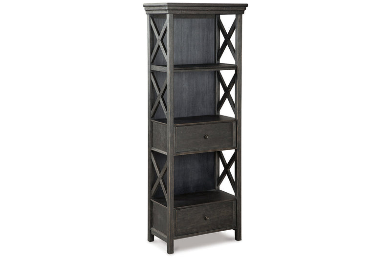Tyler Creek Black/Grayish Brown Counter Height Table with 4 Barstools, Server and Display Cabinet -  Ashley - DMV Furniture