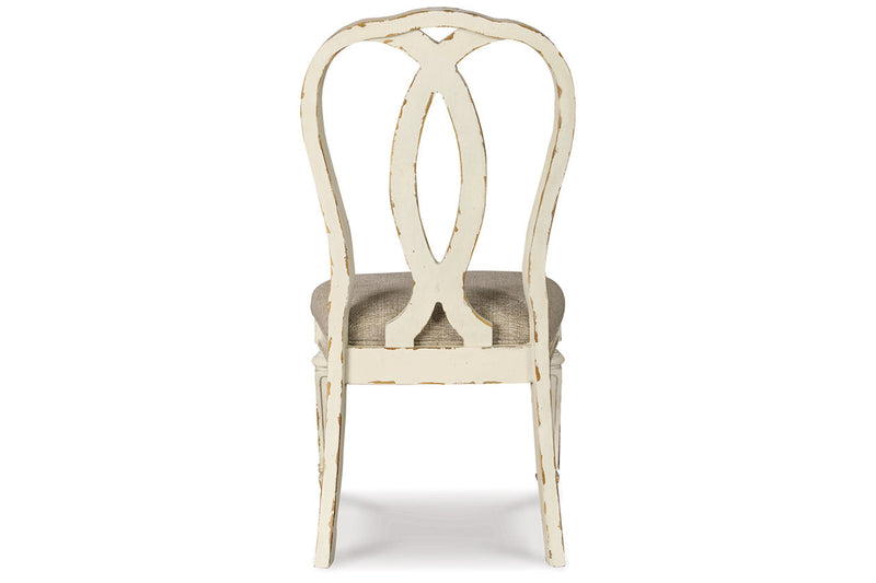 Realyn Chipped White Dining Table and 8 Chairs -  Ashley - DMV Furniture