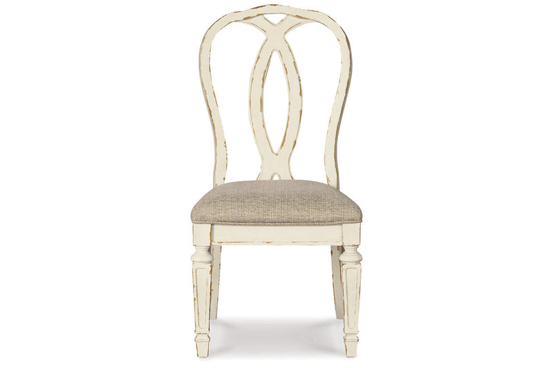 Realyn Chipped White Dining Table and 8 Chairs -  Ashley - DMV Furniture