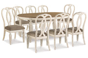 Realyn Chipped White Dining Table and 8 Chairs -  Ashley - DMV Furniture