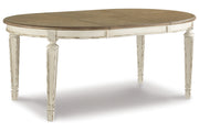 Realyn Chipped White Oval Dining Table and 4 Ladder Back Chairs from Ashley - DMV Furniture