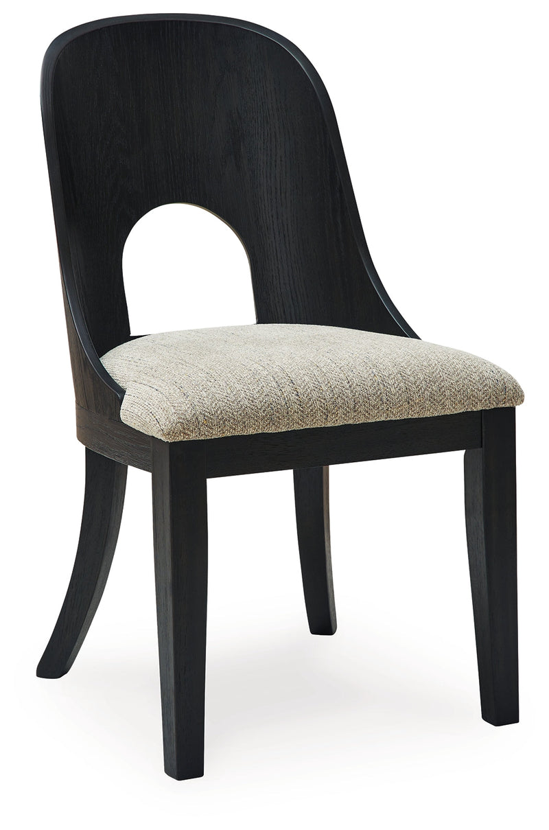 Rowanbeck Black Dining Table and 4 Chairs from Ashley - DMV Furniture
